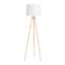Hello Honey® Mid-Century Modern Tripod Wood Floor Lamp with Linen Shade